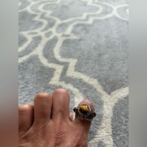 Tiger Eye and Sterling Silver 925 Ring